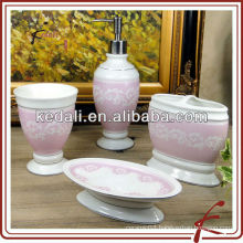 durable porcelain bathroom set with full decal